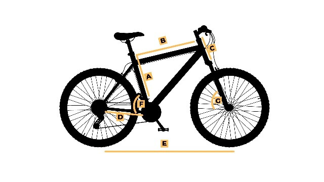 kerékpár vázgeometria adatai